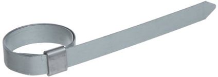 BAND-IT JS3439 Junior 3/8" Wide x 0.025" Thick, 1" Diameter, Galvanized Carbon Steel Smooth I.D. Clamp (100 Per Box)