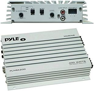 PYLE PLMRA200 Amplificador Marino Empleo NÁUTICO 200 VATIOS RMS Y 400 VATIOS MAX 2 Canales ÓPTIMOS por Barco Piscina BALSA O EMBARCACIONES para Interior Exterior con ENTRADAS RCA Y Alto Nivel