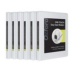 Oxford 3 Ring Binders, 0.5 inch ONE-Touch Easy Open D Rings, Durable Binders for School and Office, View Binder Covers, Xtralife Hinge, Non-Stick, PVC-Free, Black, Holds 125 Sheets, 6 PK (79901)