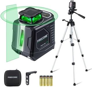 Firecore Laser Level with Tripod, 82Ft Green Self Leveling 360°Cross Line Laser Level for Picture Hanging Construction Indoor Project, Magnetic Rotating Stand, Batteries&Carry Pouch Included