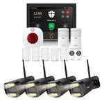 OSI Alarm System Gen 2, 11pc DIY Home Security System, Alexa Compatible, No Monthly Fees for Self Monitoring or 24/7 Pro Monitoring from $15/mo, with 4 x Spotlight Bullet Cameras