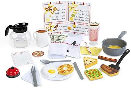 Melissa & Doug Aliments et Accesoires Restaurant Star Diner, Cuisine pour enfants, Aliments en bois, Jeux de rôle restaurant, Jeu d'imitation, Cadeau pour garçons et filles de 3 4 5 6 7 ans