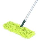 Pine-Sol Telescopic Microfiber Dry/Wet Mop – Dust Mopping for Cleaning Hardwood Floors, Tile, Laminate | Swivel Sweeper with Washable Pad and Extendable Metal Handle