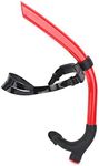 Front Snorkel, Detachable Breathing Tube for Diving Training, Men's Adult & Junior Junior Swimmers Training Equipment(Red)