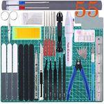 Qovydx 55Pcs Gundam Model Tool Set Modeler Tool Kit Hobby Model Tools Bandai Model Kits Tools Gunpla Tool for Gundam Hobby Car Airplane Building