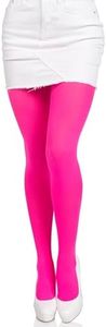 Leg Avenue Womens Nylon Tights, Neon Pink, One Size