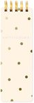 Graphique Reporter Journal, Cream Polka Dot, Embellished Gold Foil Portable Notebook, 150 Lined Sheets, 3" x 8.75" - Perfect for Note Taking, List Making and Much More (WLP173)