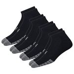 KOPNHAGN Ankle Socks Sports Cotton Cushion Socks for Men Women Unisex Low Cut Socks, Pack of 4, Free Size, Black