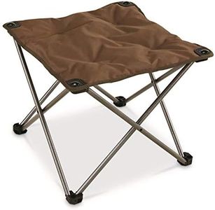 Guide Gear Camping Chair Foot Stool, Folding, Collapsible, Portable Footrest Brown