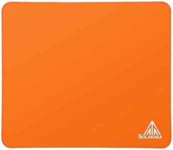 SOLAKAKA EP9 FPS Gaming Mouse Pad- 4MM Thick17.7 x15.7 (400x400mm), Orange Mouse Pad, Micro-Woven Precision Surface, Non-Slip Rubber Base, Stitched Edge- FPS,MOBAs,RTS,MMO
