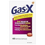 Gas-X Ultra-Strength Softgels for Gas Relief, Bloating, and Pressure, 180mg Simethicone, 45 Count