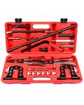 SCITOO Pro Cylinder Head Service Set Tool Kit Valve Spring Compressor Removal Installer Fit for 8 16 and 24 Valve Engines