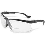 Uvex S3762 Genesis Reading Magnifiers Safety Eyewear +2.0, Black Frame, Clear Ultra-Dura Hardcoat Lens