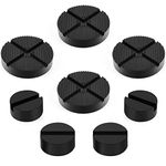 Amylove 8 Pcs Universal Floor Jack Rubber Pad Jack Pad Adapter Floor Jack Extension Jack Stands Slotted Weld Protectors for Jack Frame Rail Accessories