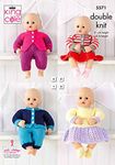 King Cole 5571 Knitting Pattern Dolls Clothes in Dollymix DK