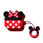 Viwind Silicone Airpods 3rd Generation Case Cover,Cute Funny Unique 3D Anime Airpod Pro Case,Shockproof Protective Skin Case Cover Support Wireless Charging for Girls Boys Women Kids-Minnie Mouse