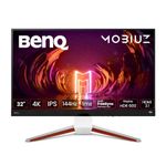 BenQ MOBIUZ EX3210U 4K Gaming Monitor (32 inch, IPS, 144 Hz, 1ms, HDR 600, HDMI 2.1, 48 Gbps full bandwidth, VRR compatible for PS5, remote control)