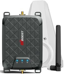 HiBoost Mini Cell Signal Booster for Verizon, AT&T, T-Mobile| Up to 1500 Sq Ft/One Room| High Power Outdoor Receiving Antenna| 5G/4G/3G LTE| Band 5, 12/17, 13|App Service + Install| FCC Approved