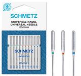 SCHMETZ Domestic Sewing Machine Needles | 10 Universal Needles 130/705 H Needle Size 70/10-90/14 | Suitable for a Wide Range of Fabrics | Can be Used on All Conventional Household Sewing Machines