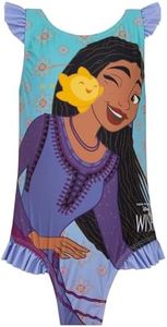 Disney Bañador Wish | Wish Bañadores De Natación Niña | Ropa De Baño para Niña | Morado 4-5 años