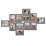 ADDMES 12 Pack Picture Frames Set, Gallery Picture Frames Colleage for Wall, Multi-sized Photo Frames for Family, Home Wall Decor (12 FRAME)