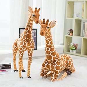 Jirafa gigante de la vida real, juguetes de peluche, muñecos de animales de peluche bonitos, muñeco de jirafa de simulación, regalo de cumpleaños para niños, decoración de habitación de bebé, 120 cm