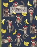 Notebook: Cute Sock Monkeys & Bananas - Lined Notebook, Diary, Track, Log & Journal - Gift Idea for Boys Girls Teens Men Women (8"x10" 120 Pages)