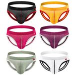 Arjen Kroos Mens Jockstrap Sexy Thong Underwear 6 Pack Breathable Mesh Jock Strap Athletic Supporter