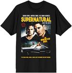 Supernatural TV Series Men's to Heaven, Hell and Anywhere in Between Black T-Shirt-3X-Large