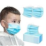 50 Pcs Disposable Face Masks for KIDS (9.5 x 14 cm) | Nose & Mouth Coverings with 3-Layer Safety Shield, Elastic Ear Loops & Comfortable Universal Design