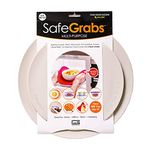 Safe Grabs Seen on Shark Tank: Multi-Purpose Silicone Microwave Mat BPA Free Kitchen Tool, Set of 2, Gray