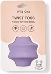 Wild One Twist Toss Dog Toy 100% Natural Rubber, Fun to Chew, Durable for Average Chewers, Fetch Toy, Treat Dispensing Lilac