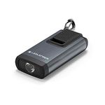 Ledlenser K6R Grey Keychain Light| LED Configuration - Power LED | Luminosity - MAX 400 lm | Lighting Range - MAX 10h |Rechargeable - Yes | Every Day Carrying