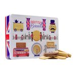 British Biscuits Gift Set - Christmas Biscuit Tin, Luxury Assorted Biscuits Selection Box, Festive Biscuits Souvenirs Tin Biscuit Box - Novelty British Gifts for Men and Women, Hamper Tins 350g