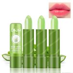 BINGBRUSH Color Changing Lipstick Queen,Long Lasting Lip Care Nutritious Lip Balm Moisturizer Magic PH Temperature Change Lip Gloss Makeup Set for Women (Aloe Vera, 3 Count (Pack of 1))