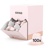 Grind Long Blend Coffee Pods – Pack of 100 Coffee Capsules – Nespresso® Original Machine Compatible Pods – Home-Compostable Coffee Pods – Notes of Brazil Buts, Dark Chocolate, Vanilla and Walnuts