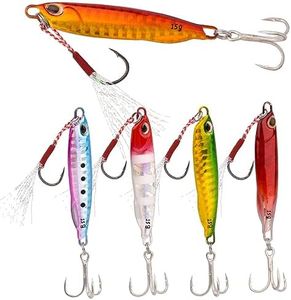 Jigs Esche da pesca Esche Bass Ciprinidi che affondano cucchiai in metallo Micro Jigging Bait (15g)
