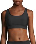 Hanes Sport Women's Compression Racerback Sports Bra,Black,Medium