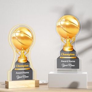 WOCOCN Soccer Trophy,Personalized Acrylic Plaque,Versatile Custom Trophy, Witness Your Moment of Glory, Trophies for Adults, Coworkers,Employees,Friend