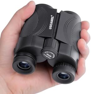 USCAMEL 12x25 Compact Binoculars for Adults＆Kids High Power with 16.5mm Large Eyepieces, BAK-4 Prism＆FMC Lens, Waterproof Mini Binoculars Bird Watching, Concerts, Sport Events, Outdoor Travel