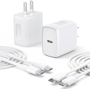 USB C Charger Type C Charger Fast Charging 2 Pack 25W USB C Charger Block with 2 Pack 6FT USB C to C Cable for iPhone 15 16 Pro/Pro Max/Pad Pro Samsung Series and More