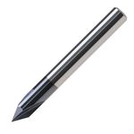 The Lord of the Tools Chamfer End Mill 3 Flutes 60 Degree 6mm Shank TiAlN Coated Solid Tungsten Carbide V Groove Router Bit for Carving V Groove CNC Lettering Signs Chamfering End