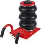 3 Ton/6600LBS Triple Bag Air Jack Fast Lifting to 15.75 Inch, Short Handle Pneumatic Car Repair Inflatable Bladder Jack (Red)