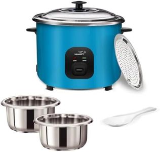 V-GUARD RICE COOKER 2.8ltr with 2 SS Bowl || Double layer Body || 1000w 5-Year Heating Plate & 2-Year Product Coverage || BIS CERTIFIED.