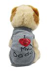 Small Dog Clothes Small Puppy Dogs Shirt I Love My Mom Mommy Dad Daddy Dog T Shirts for Small Dogs