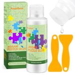 Updated Jigsaw Puzzle Glue with Applicator,Clear Water-Soluble Special Craft Puzzle Glue,Non-Toxic and Quick Dry,Suitable for 3000/4500/5000 Pieces of Puzzle,240ML/8.45fl oz