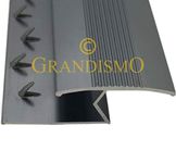 Grandismo® Z Section - Carpet to Wood or Laminate Joining Strip - Trim Metal Door Bar Plate - Grey