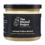 The Kitchen Project, Artisanal Yellow Mustard Spread Jar - 300 Grams. Delicious Homemade Authentic Mustard with a Strong bite.