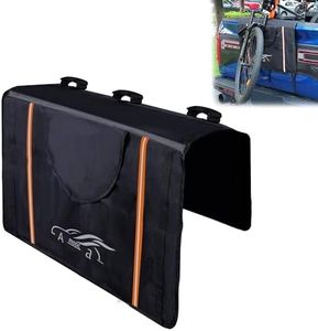 Amooca Tailgate Pad for Mountain Bikes Pickup Truck Tailgate Protection Pad with Reflective Stripes Camera Opening 2 Tool Pockets 31'' Wide for 3 Bicycles