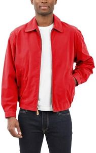 LONDON FOG Men's Auburn Zip-Front Golf Jacket (Regular & Big-Tall Sizes), True Red, Small